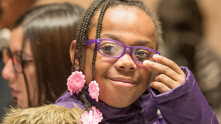 Give Kids Sight Day_glasses recipient