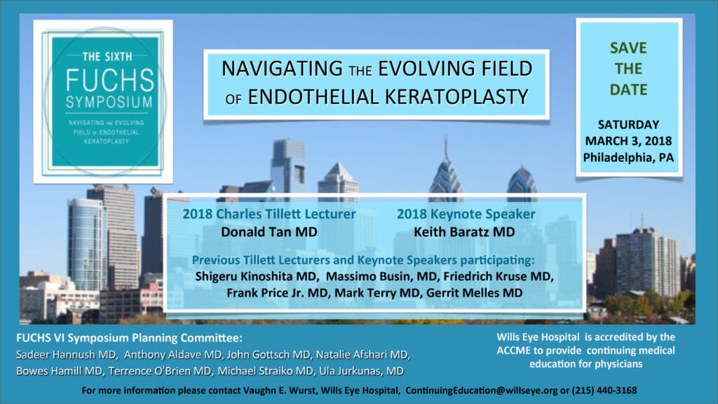 Fuchs Symposium Wills Eye Hospital