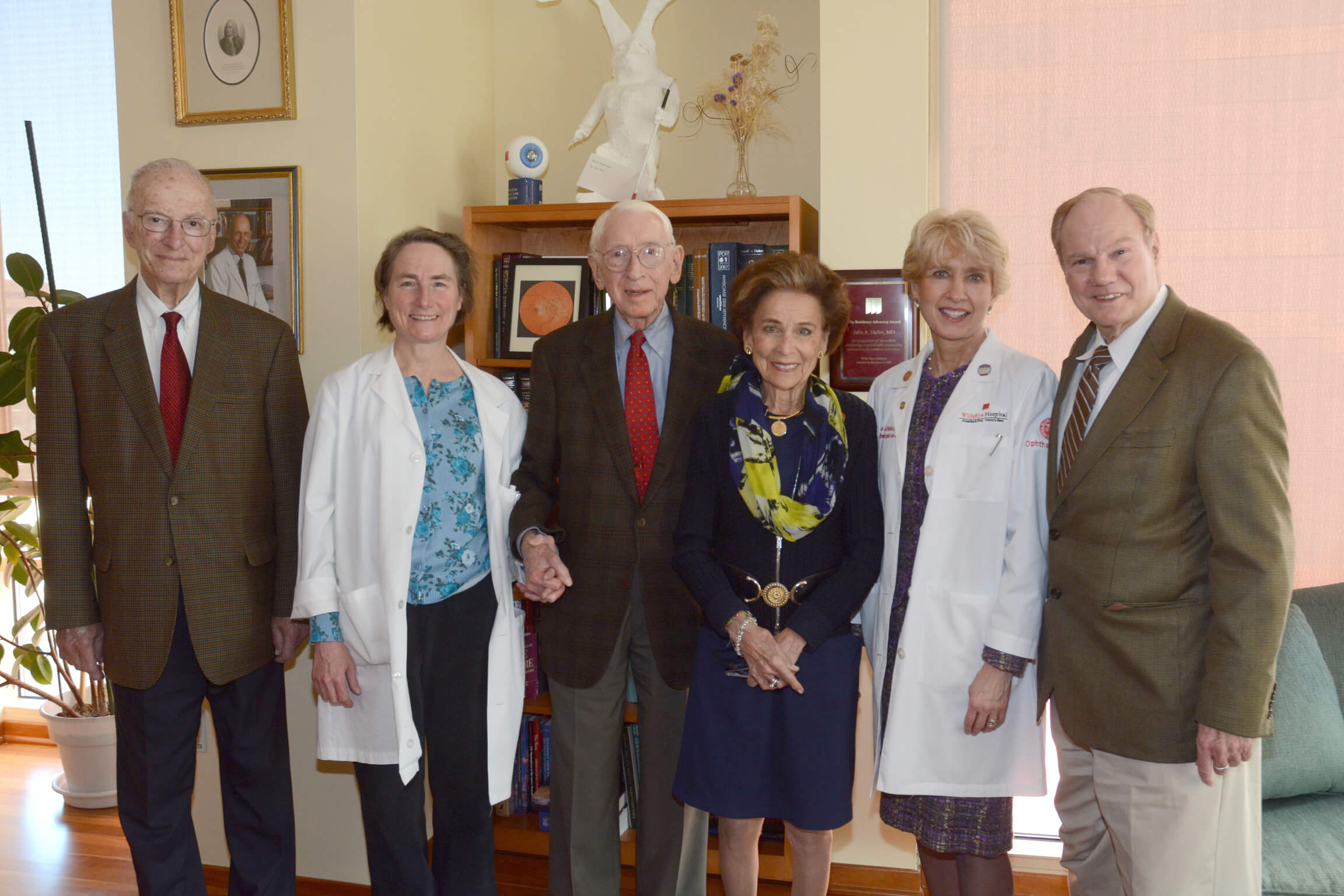 Brady Shields Endowed Chair Donors: Dr. William Tasman, Dr. Carol Shields, Dr. Luther Brady, Alice Lea Tasman, Dr. Julia Haller, Dr. Jerry Shields